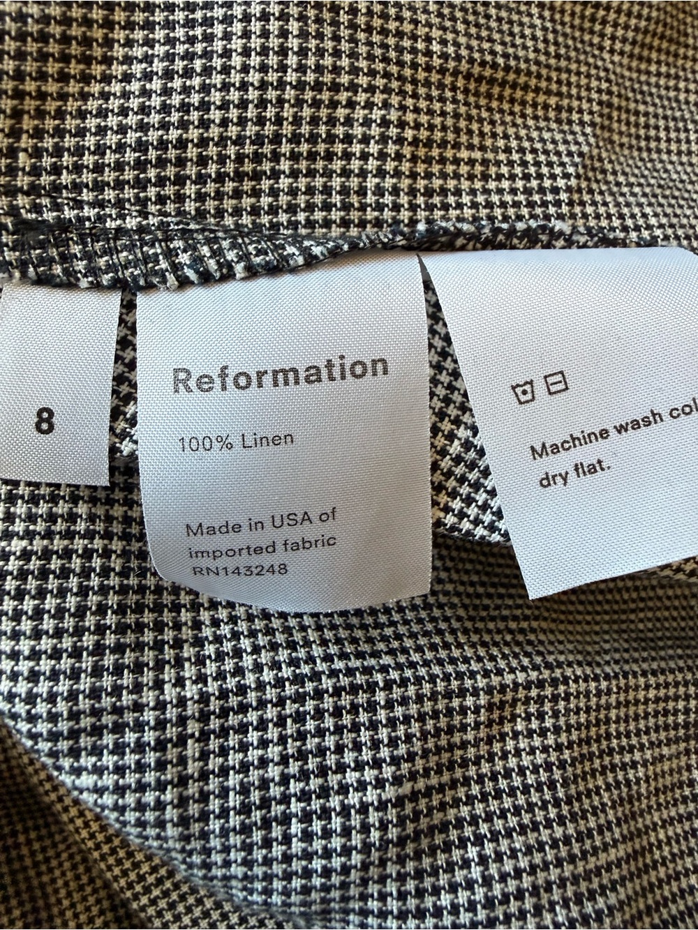 SOLD!!!!!!Reformation Thelma Linen Midi Dress Size 8 Black Buttons Sundress - Picture 6 of 6